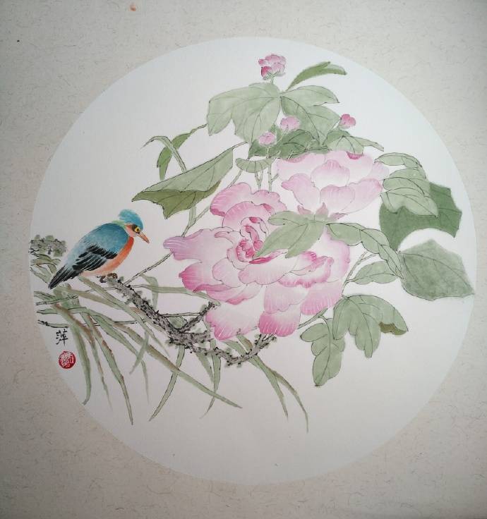 她画笔下的花鸟鱼虫有生命力--著名画家王晓萍女士作品欣赏~~檀力