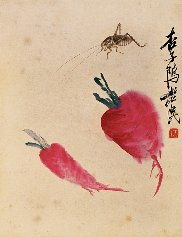 齐白石高清国画作品 花鸟鱼虫虾蟹 设计临.