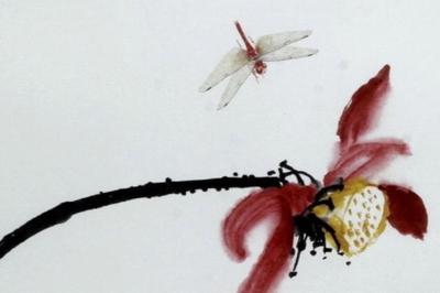 齐白石画的蜻蜓,放大20倍再看,竟然看到了这个,专家:神画!